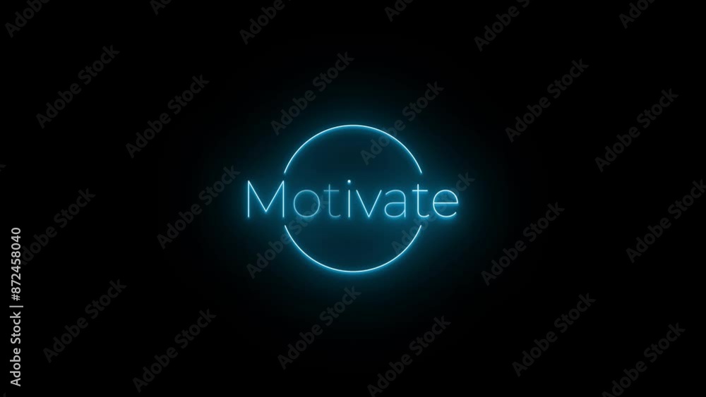 Neon Light Element Animation with Element and text Motivate Neon Light Element Animation with Element and text Motivate