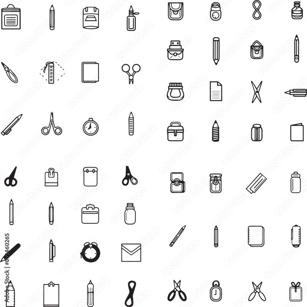 Stationery Icons Collection Stationery Icons Collection