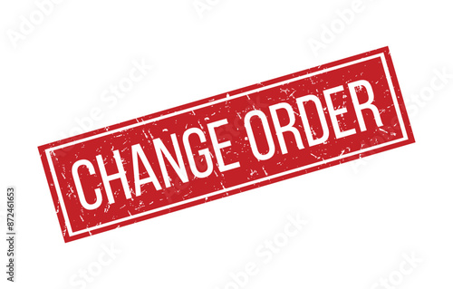 Red Change order Rubber Stamp Seal Vector