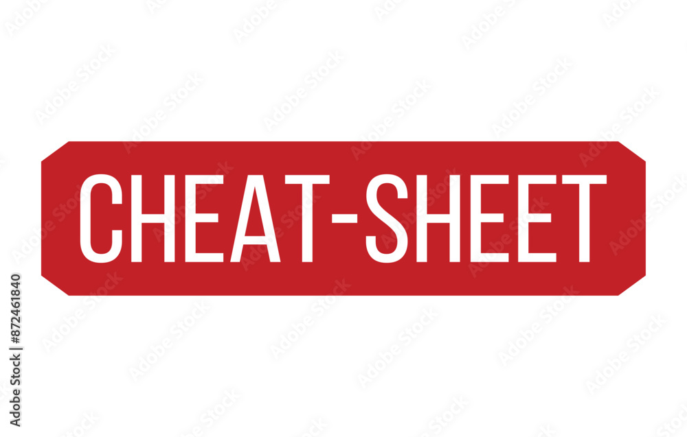Red Cheat sheet Rubber Stamp Seal Vector illustration isolated on white background Red Cheat sheet Rubber Stamp Seal Vector illustration isolated on white background