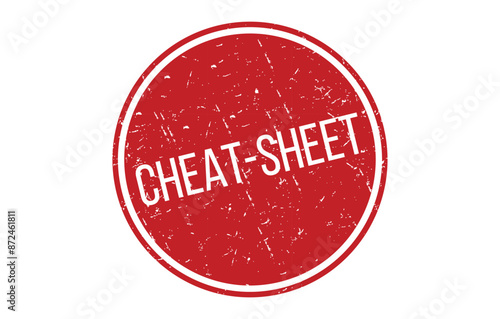 Red Cheat sheet Rubber Stamp Seal Vector illustration isolated on white background