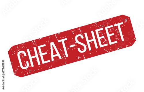 Cheat sheet Rubber Stamp Seal Vector illustration isolated on white background