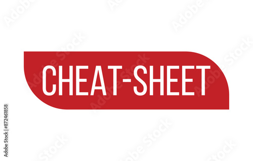 Cheat sheet Rubber Stamp Seal Vector illustration isolated on white background