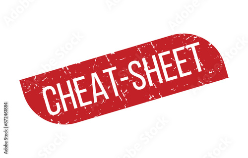 Cheat sheet Rubber Stamp Seal Vector illustration isolated on white background