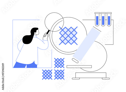 Metamaterials development abstract concept vector illustration.