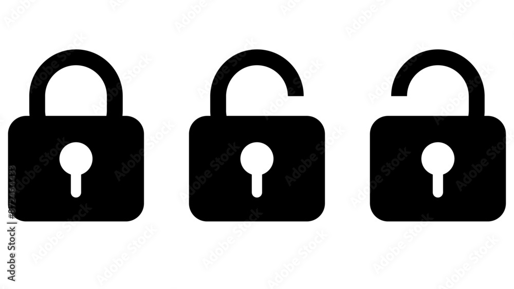 Vector icon of Security lock Vector icon of Security lock