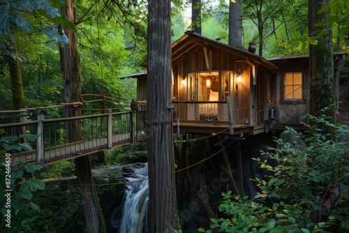 Secluded Treehouse Retreat in a Lush Forest