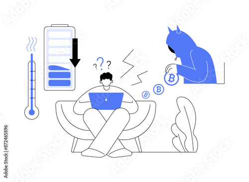 Hidden mining abstract concept vector illustration.