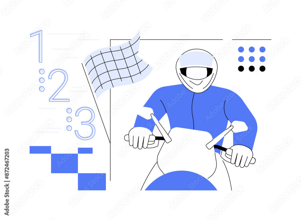 Starting grid abstract concept vector illustration. Starting grid abstract concept vector illustration.