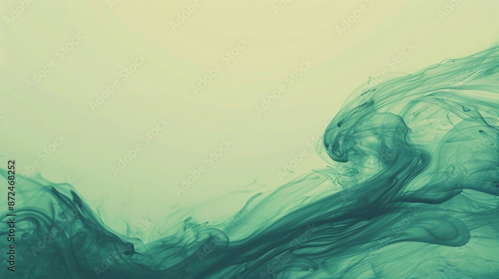Abstract Green Smoke Swirls Abstract Green Smoke Swirls