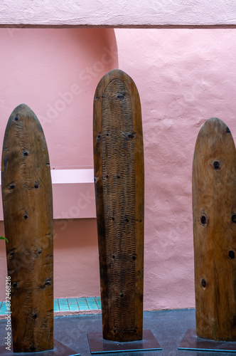 Three Koa Wood Surfboards From the 1800's. photo