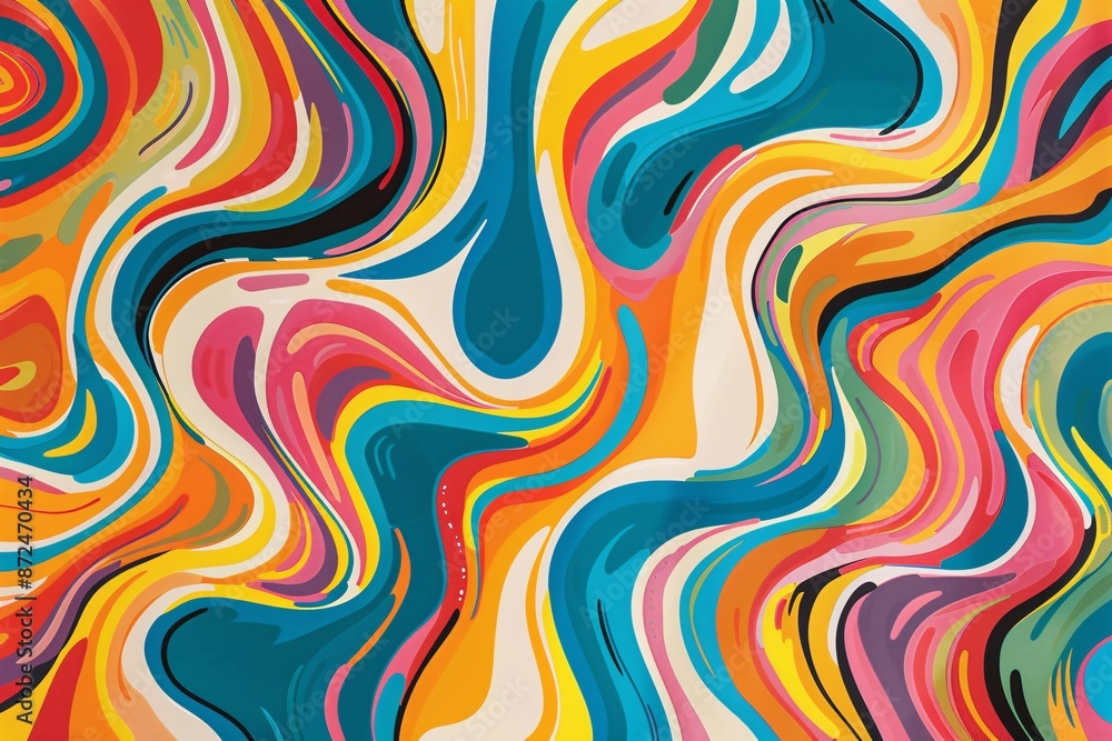 Abstract Swirling Pattern of Colorful Hues Abstract Swirling Pattern of Colorful Hues