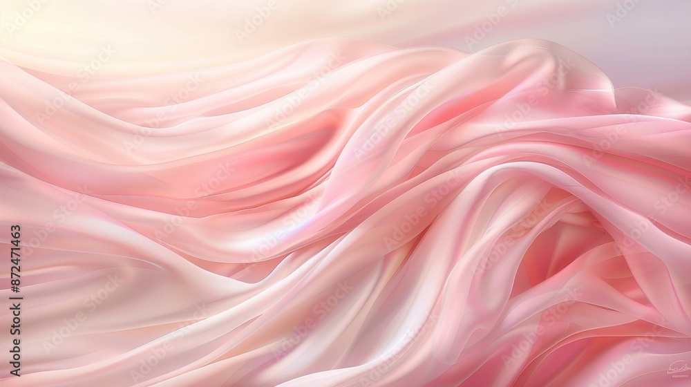 A pink fabric with a wave pattern A pink fabric with a wave pattern