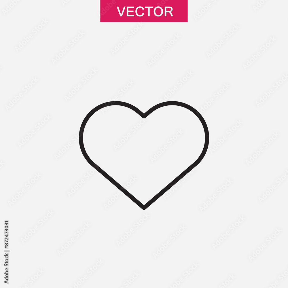 Casino heart suit line icon, simple flat trendy style illustration on white background..eps Casino heart suit line icon, simple flat trendy style illustration on white background..eps