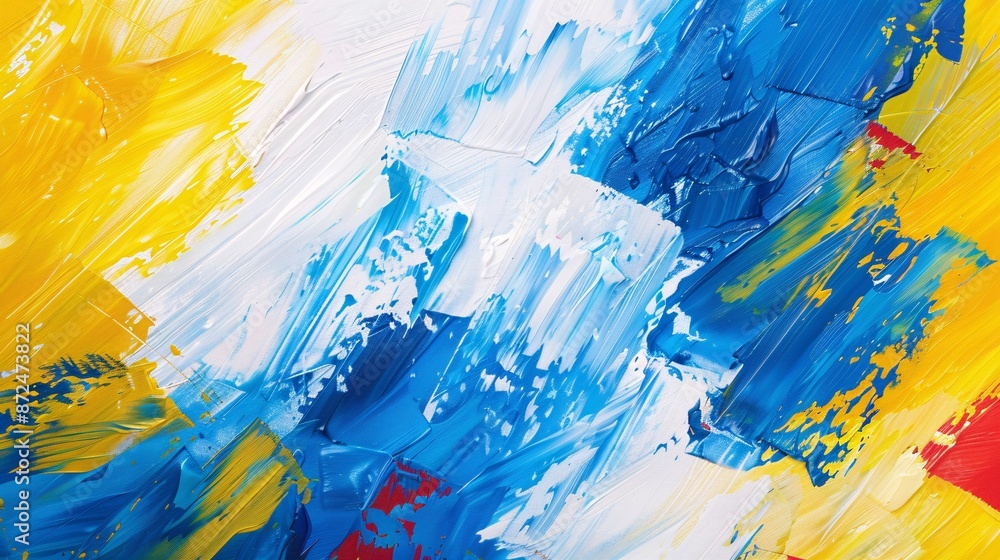 Abstract Oil Painting with Bold Colors Abstract Oil Painting with Bold Colors