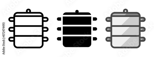 Multipurpose cormorant vector icon in outline, glyph, filled outline style. Three icon style variants in one pack.