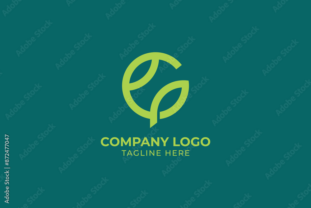 letter CG GC leaf icon abstract floral natural logo, letter GC CG football soccer ball club logo letter CG GC leaf icon abstract floral natural logo, letter GC CG football soccer ball club logo