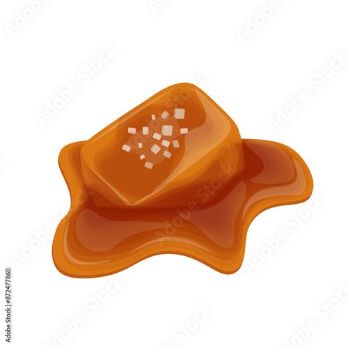 Vector illustration logo Clip art Caramel sauce Butterscotch toffee 