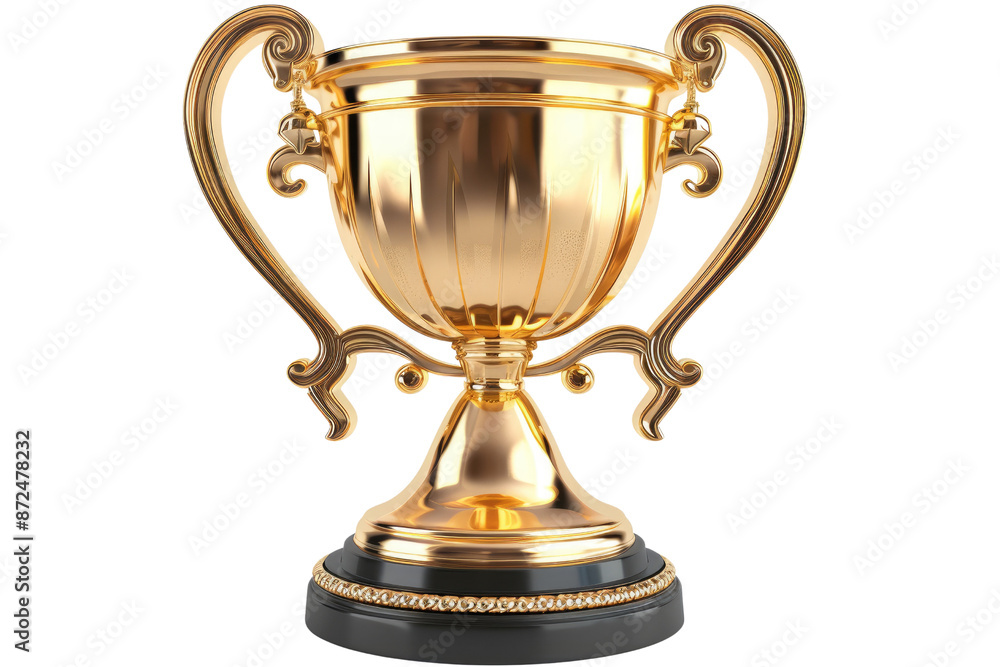 Winner golden trophy cup for sports cut out, isolated, transparent background - PNG. Winner golden trophy cup for sports cut out, isolated, transparent background - PNG.