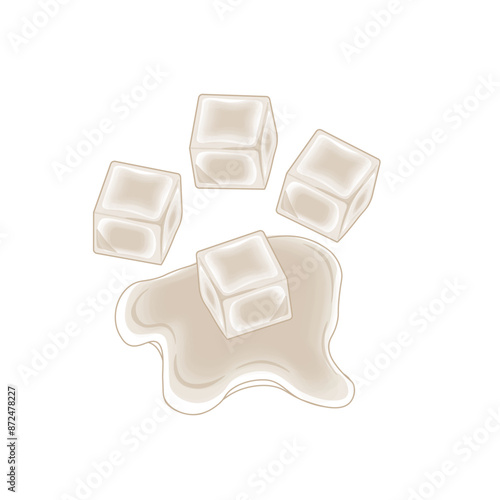 Vector illustration logo line art butterscotch candy  