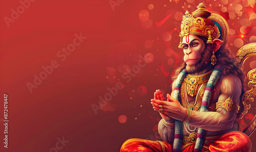 Hanuman Jayanti copy space background design photo © Ilham