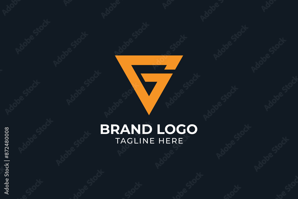 initial letter G triangle compass aviation abstract vector initial letter G triangle compass aviation abstract vector