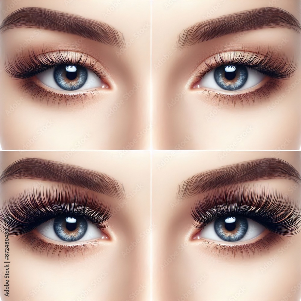 Naklejka premium Animal and women's eyes