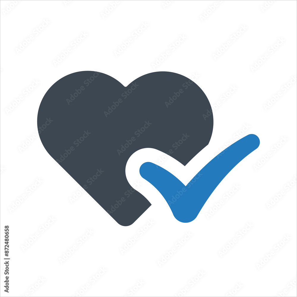 Health check icon. General health. Heart icon. Vector and glyph Health check icon. General health. Heart icon. Vector and glyph