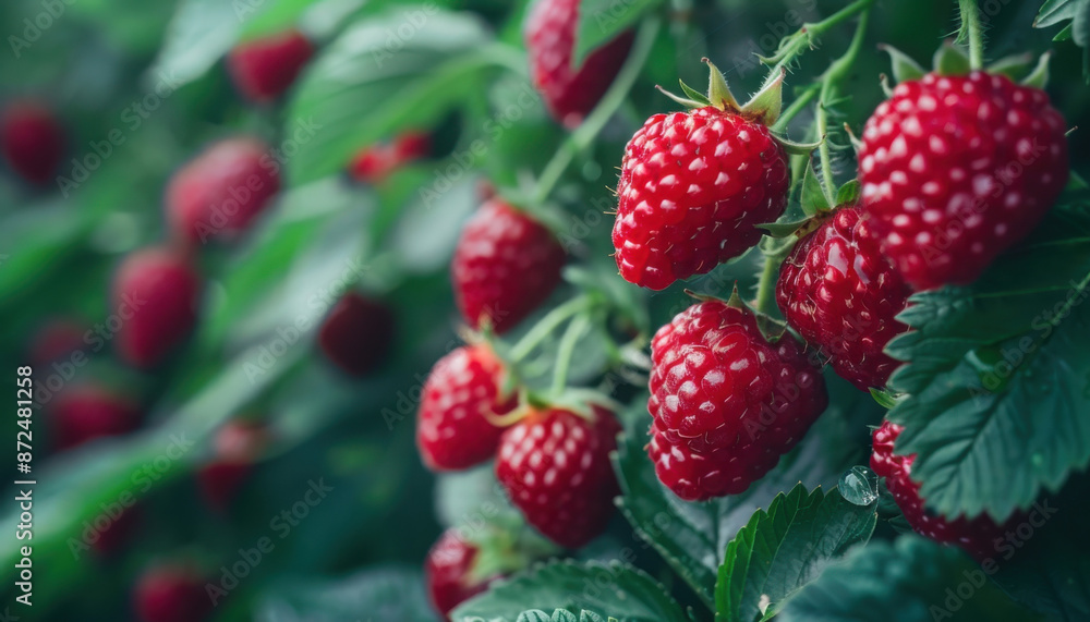 raspberries in the garden raspberries in the garden