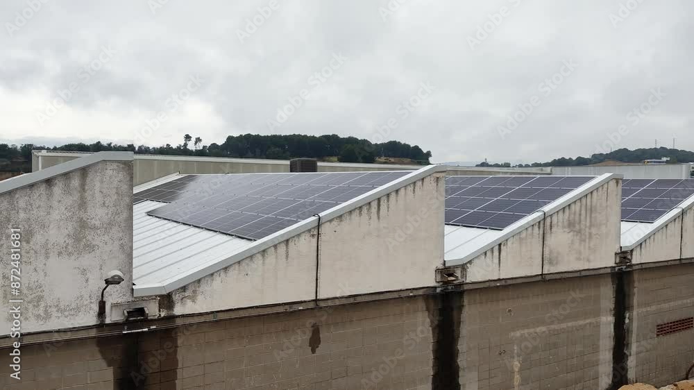 Energy Innovation: Solar Panels on Factory Roof. Energy Innovation: Solar Panels on Factory Roof.