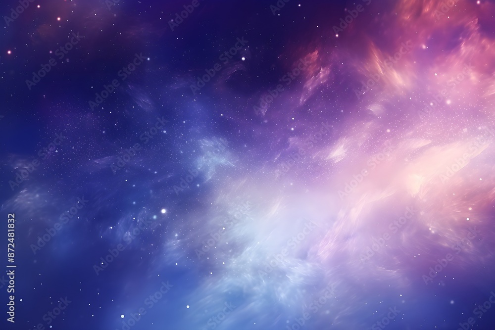 Fototapeta premium Abstract nebula galaxy universe background with vivid colors and glowing stars