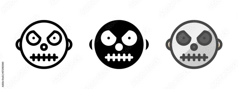Multipurpose face paint vector icon in outline, glyph, filled outline style. Three icon style variants in one pack. Multipurpose face paint vector icon in outline, glyph, filled outline style. Three icon style variants in one pack.