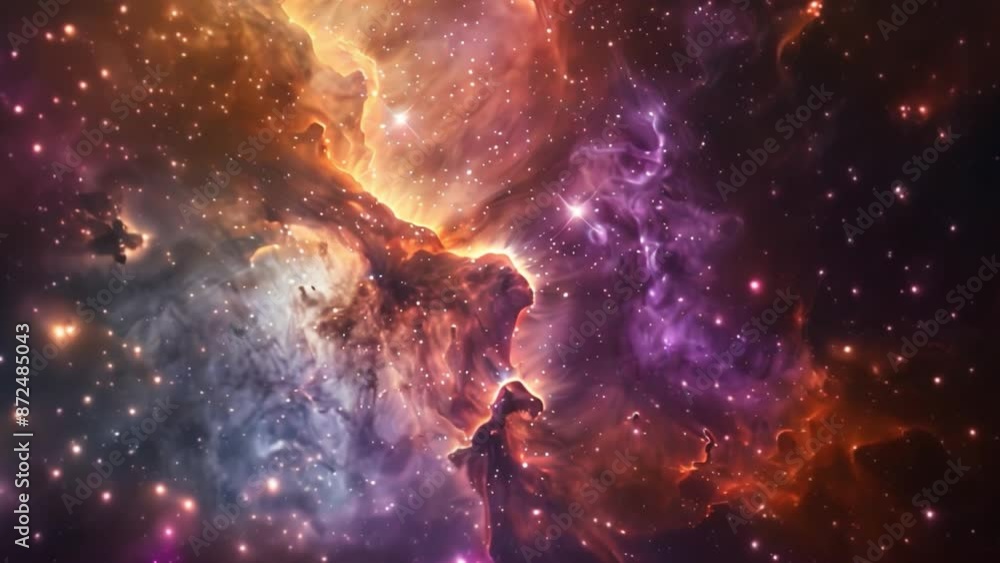 This breathtaking view of a nebula in the night sky. Space background This breathtaking view of a nebula in the night sky. Space background