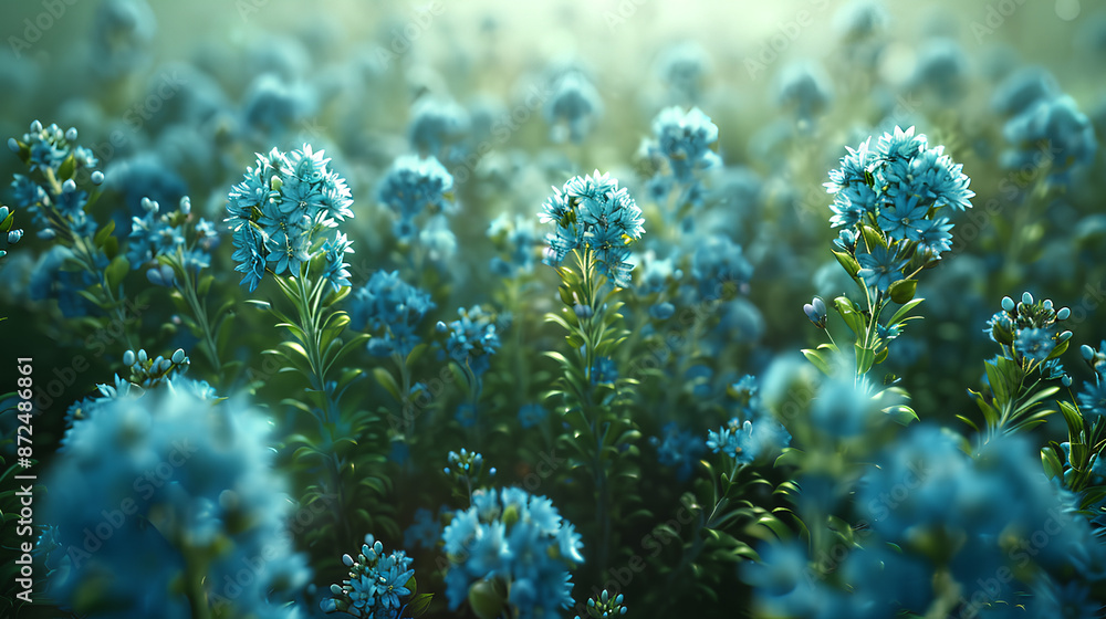 beautiful fields with flowers distant view beautiful fields with flowers distant view
