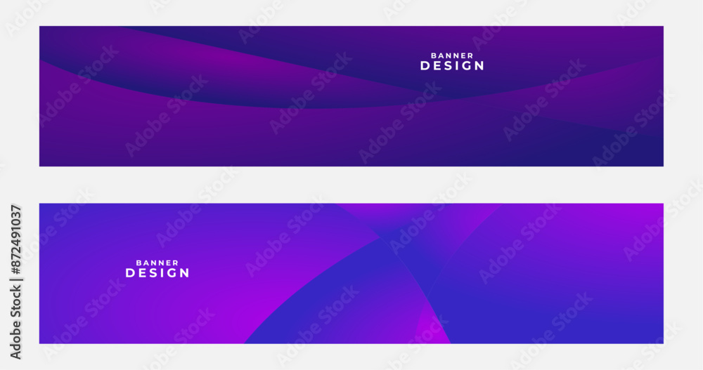 set of purple banners with abstract gradient background with curve set of purple banners with abstract gradient background with curve