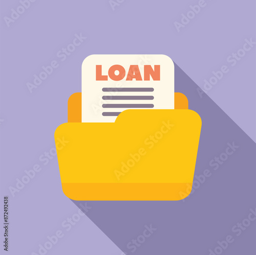 Loan agreement document is being placed inside a folder representing a new credit being taken