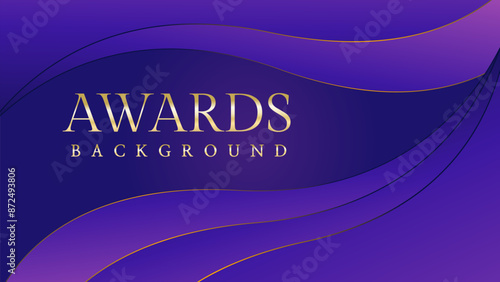 Pink blue purple golden royal awards graphics background. Lines growing elegant shine spark. Luxury premium corporate abstract design template. Banner certificate dynamic shape.	
