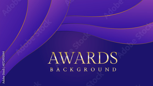Pink blue purple golden royal awards graphics background. Lines growing elegant shine spark. Luxury premium corporate abstract design template. Banner certificate dynamic shape.	