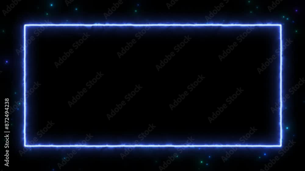 Blue light glowing in a dark blue frame Blue light glowing in a dark blue frame