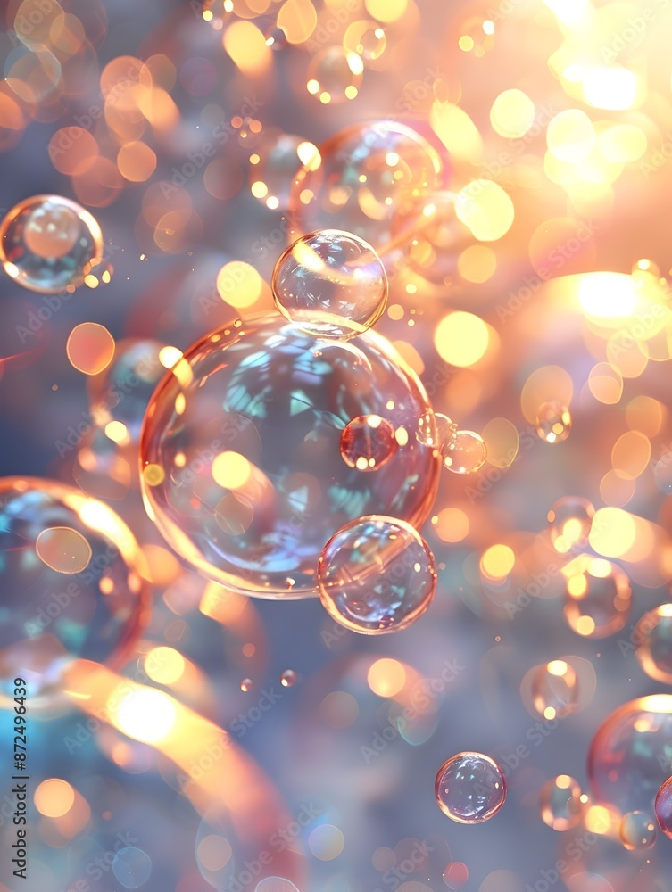 Mesmerizing Soap Bubble Orbs Illuminated by Ethereal Lights Colorful Abstract Backdrop with Clear Mesmerizing Soap Bubble Orbs Illuminated by Ethereal Lights Colorful Abstract Backdrop with Clear