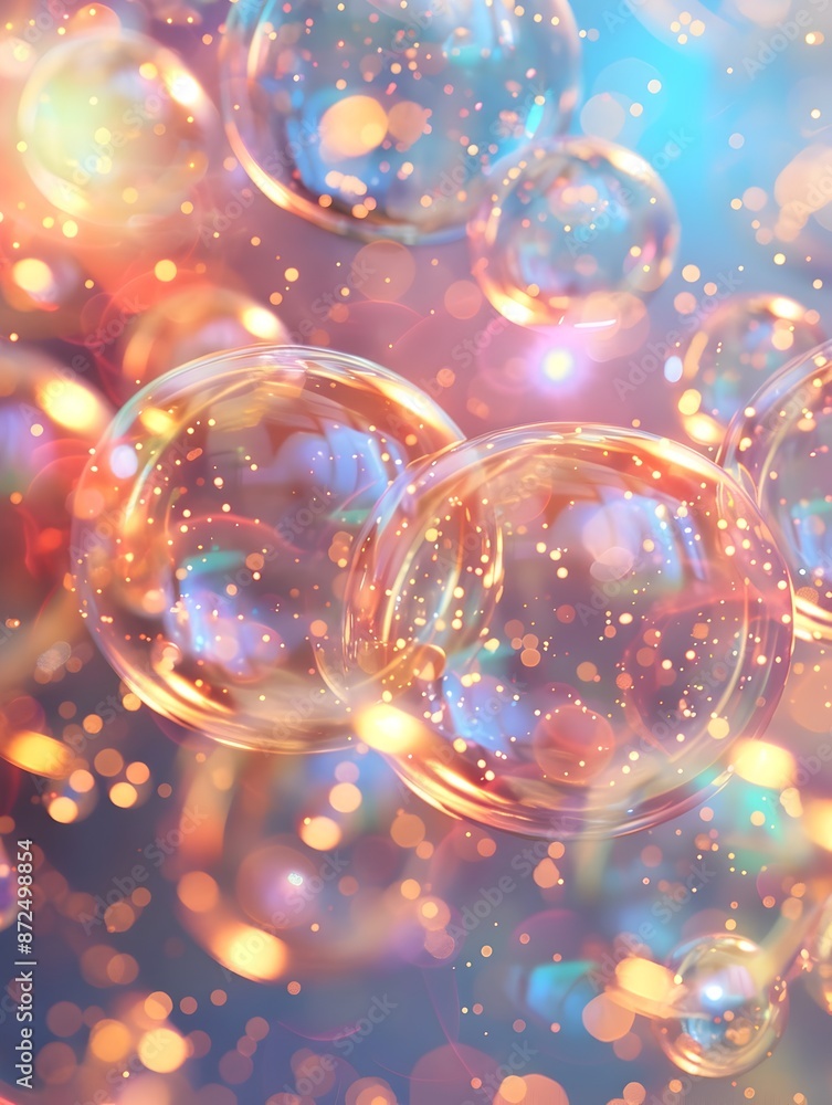 Mesmerizing Ethereal Soap Bubbles Illuminating Serene Abstract Background with Glowing Radiance Mesmerizing Ethereal Soap Bubbles Illuminating Serene Abstract Background with Glowing Radiance