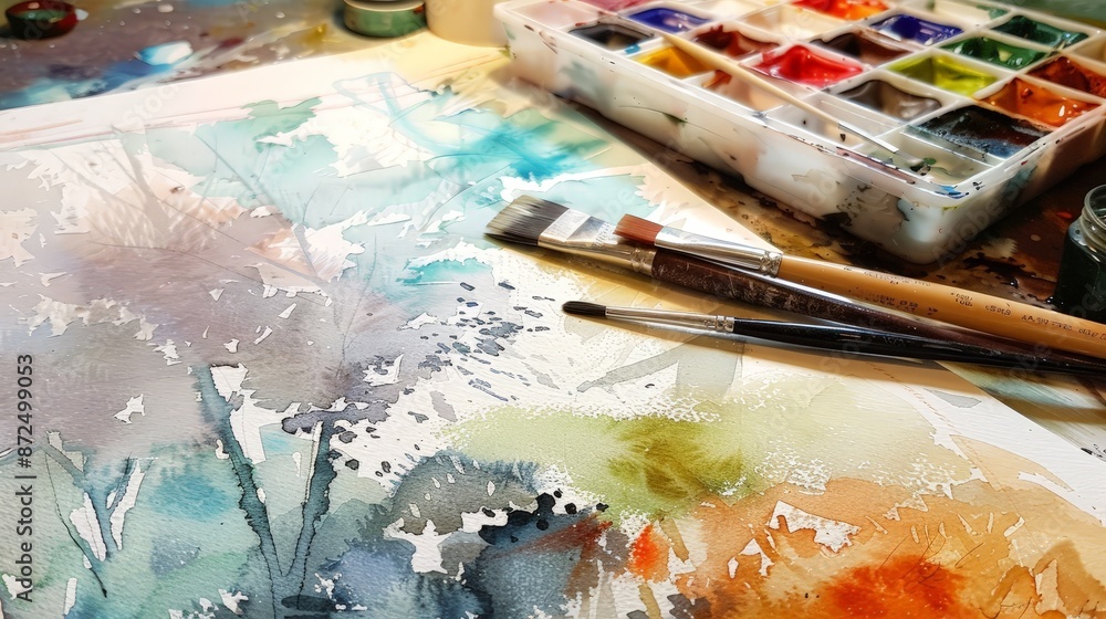 As I painted with watercolor, I felt a sense of connection to the medium itself, as if it were an extension of my own creative spirit. As I painted with watercolor, I felt a sense of connection to the medium itself, as if it were an extension of my own creative spirit.