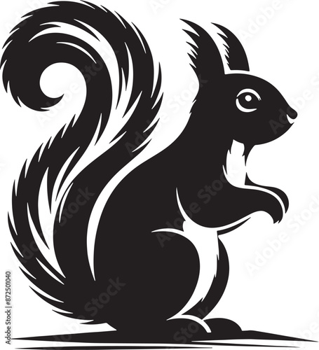 Squirrel Silhouette Vector illustration