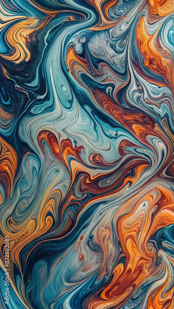A colorful painting with a lot of swirls and splatters A colorful painting with a lot of swirls and splatters