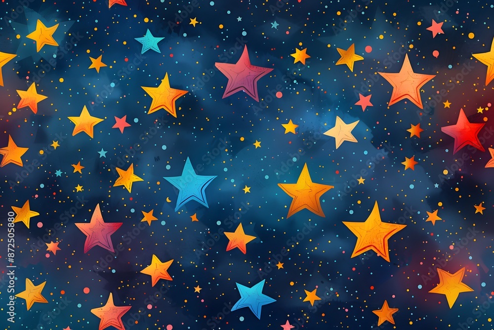 Fototapeta premium Star Abstract Background Set