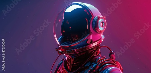 Two Astronauts in Space Suits Against a Blue Sky Background