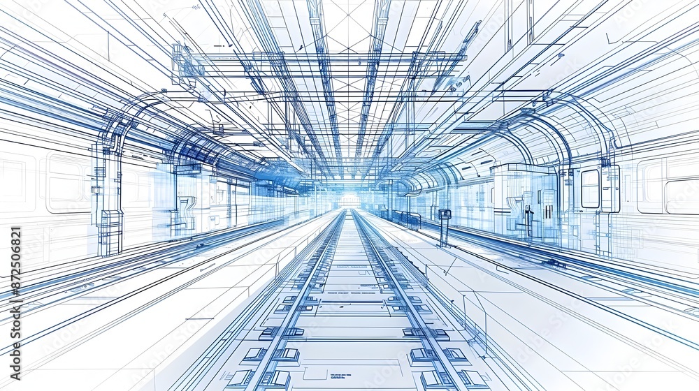 Futuristic Blueprint of High Speed Train Component Manufacturer Futuristic Blueprint of High Speed Train Component Manufacturer