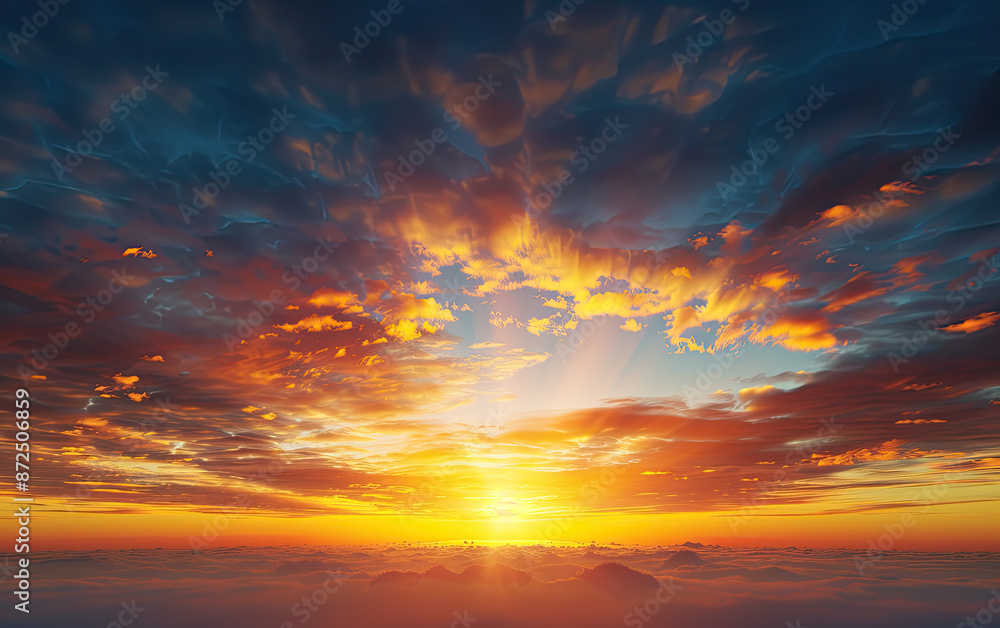 Radiant Sunrise with Illuminated Clouds Radiant Sunrise with Illuminated Clouds