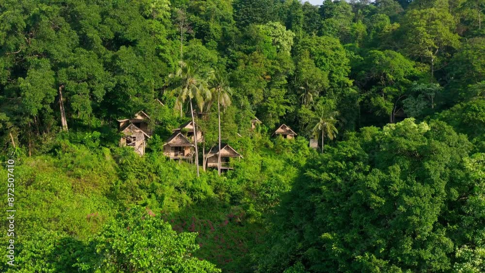 Beautiful tropical beach island Koh Chang Thailand on background scenery tropical nature 4K Aerial view Beautiful tropical beach island Koh Chang Thailand on background scenery tropical nature 4K Aerial view
