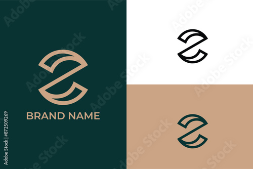 initial letter S Z modern Minimal elegant monogram art logo, letter SZ creative minimal monochrome monogram symbol suitable for finance investment company, real estate and corporate business